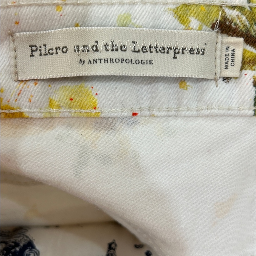 Anthropologie Pilcro Lemon Print Jeans High Rise Bootcut Size 28 - Picture 12 of 13